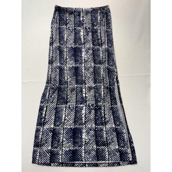 MICHAEL Michael Kors Pants - MICHAEL Michael Kors Skirt Womens 1X Plus Blue Geometric Print Maxi Long Jersey
